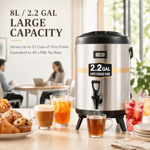 2.2 Gallon Insulated Beverage Dispenser with Spigot - size: 2.2 Gallons