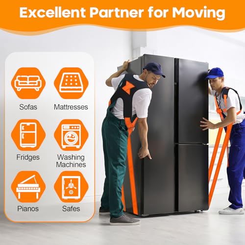 Moving Straps,2-Person Lifting & Moving System,Furniture Lifting Straps with Chest Buckle for Furniture,Mattresses,Appliances,Heavy Objects up to 1000lbs - style: 2-Person Lifting & Moving System
