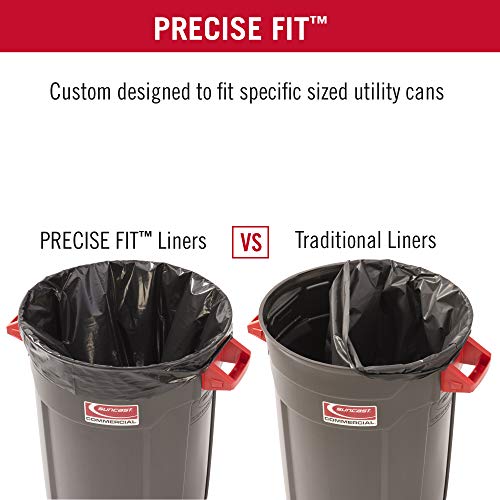 Suncast 55 Gal, Extra Tall Commercial Contractor Trash Bags, 3 Mil, 15 Pack