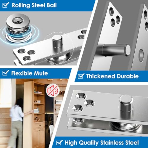 Heavy Duty Hidden Door Hinge, Pivot Hinge - 300LB Center Mount, 1 Set