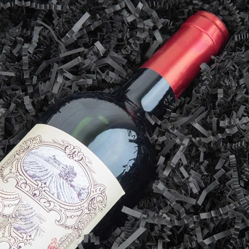 Caleihd 1/2 LB Crinkle Cut Paper Shredded Filler Paper for Gift Baskets Gift Box Confetti Shreds Decoration Stuffing for Birthday, Weddings, Anniversaries, Christmas Wrapping Black - color: Black