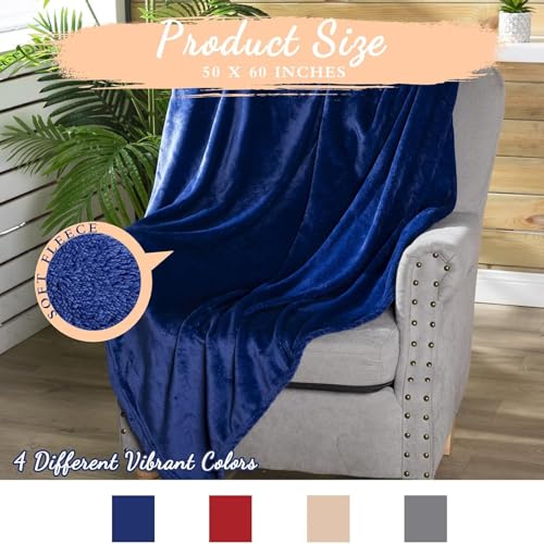 Tinideya Flannel Fleece Throw Blanket Bulk 50 x 60 Inch Soft Fleece Blanket Warm Throw Blankets Coral Blankets for Couch Sofa Home Wedding Gifts Season - color: Cute Color