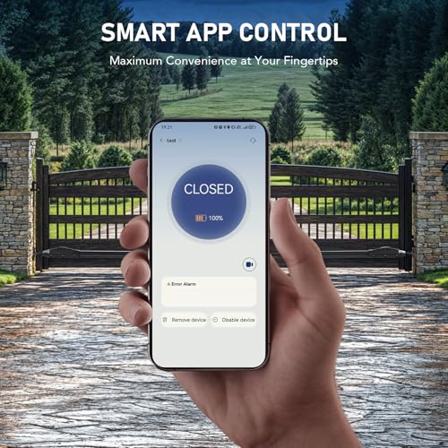 CO-Z Smart Dual Swing Gate Opener for Doors up to 880lb x2, App Compatible - style: Dual 880lb*2 with APP