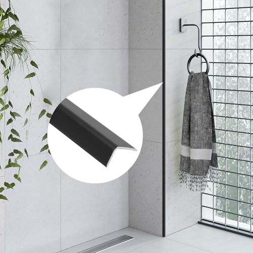 Aluminum Angle Stock, L-Shaped Black, 13.9 Inch Length, 4Pcs - color: Black, size: 13.9 Inch