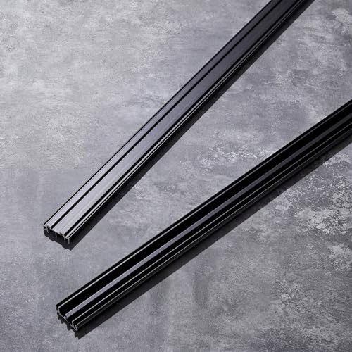 Pangda 2 Pcs Under Door Seal Door Bottom Seal 36" Long 1 3/4" Wide, Black - color: Black