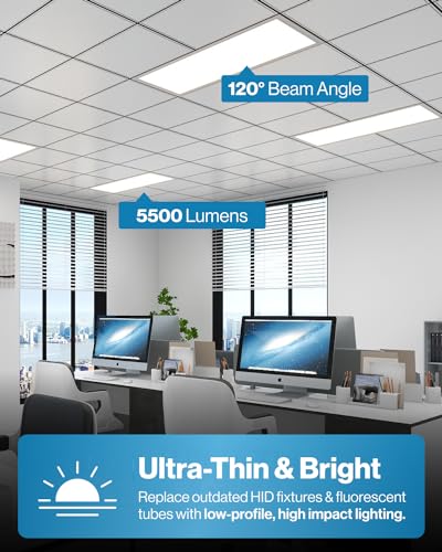 Sunco 90 Pack 2x4 LED Flat Panel Lights 3CCT Selectable, 30-50W, Dimmable
