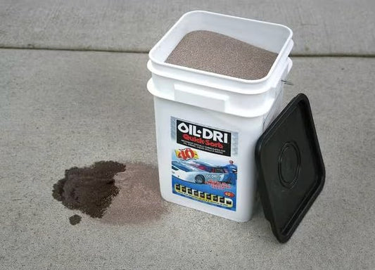 2 Pack 20lb Pail Oil Dri Premium Granular Clay Absorbent, Heavy Duty Spill Cleanup for Oil, Grease, & Liquids