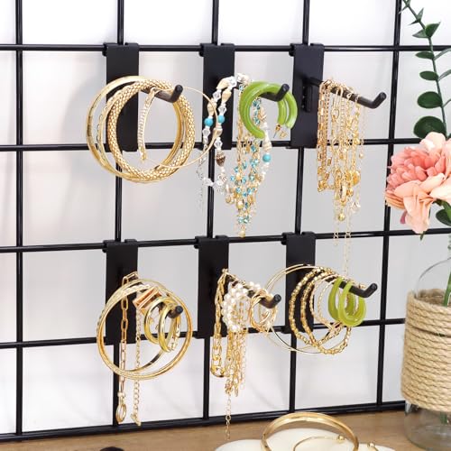 60 Pcs Gridwall Hooks, 4 Inch Grid Wall Hook Display for Gridwall Panels - size: 4 Inch