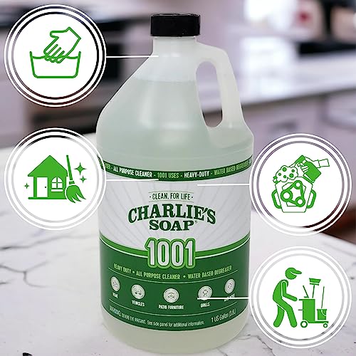 Charlie's Soap 1001 Cleaner & Degreaser Concentrate, 1 Gallon - size: 128 Fl Oz (Pack of 1)