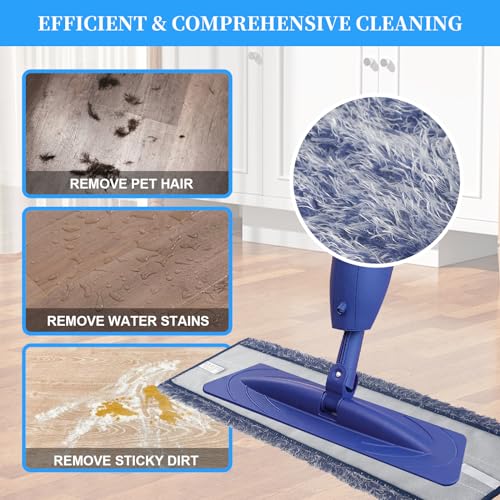 6Pack Microfiber Dusting Pad Replacement for Bona Family of Mops 18.3x6.1in - color: Purple(6pack)