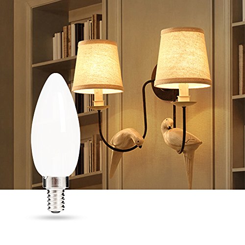 HOLA E12 LED Candelabra Chandelier Light Bulb Dimmable, 2700K 4.5W 6 Pack - color: Warm E12-2700k