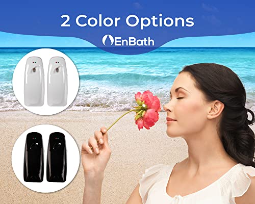 Automatic Air Freshener Spray Dispenser (4-Pack) Wall Mounted or Free Standing, Commercial and Home Use, Multiple Time Scent/Mist Release Settings for Room/Bathroom Sprayer (White)
