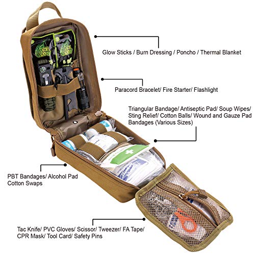 EVERLIT 250 Pcs Survival First Aid Kit - color: Tan