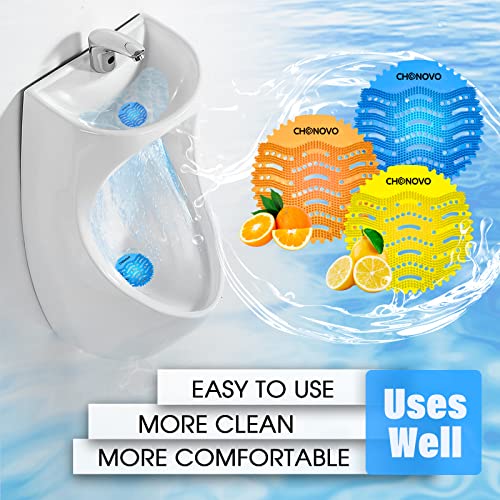 CHONOVO Urinal Screen Deodorizer, 12 Pack Urinal Cake Bulk with 3 Scents - size: 1 Count (Pack of 12)