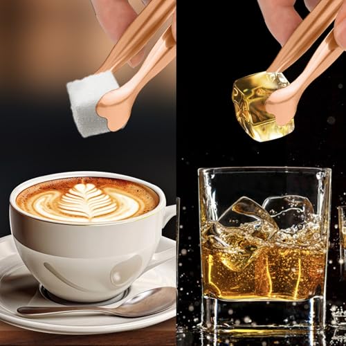 Small Serving Tongs, Anytrp 12-Pack Stainless Steel Sugar Tongs, 5.3inch Kitchen Metal Appetizers Tong for Serving Food, Buffets, Coffee Bar, Tea Party, Desserts Party and Ice Bucket - color: Rose Gold, size: 5.3inch-12pcs