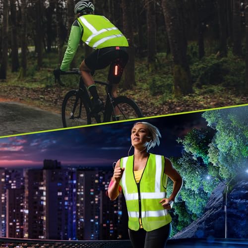 JaGely 50 Pack Reflective Safety Vests with Pockets