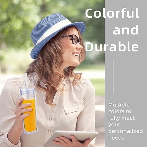 Volhoply 16oz Plastic Skinny Tumbler with Lid and Straw Bulk 4 Pack,Insulated Double Wall BPA Free Matte Acrylic Tumblers,Iced Coffee Travel Mug Reusable Party Cup,Customizable Diy Gifts(Clear,4 Set) - color: Clear