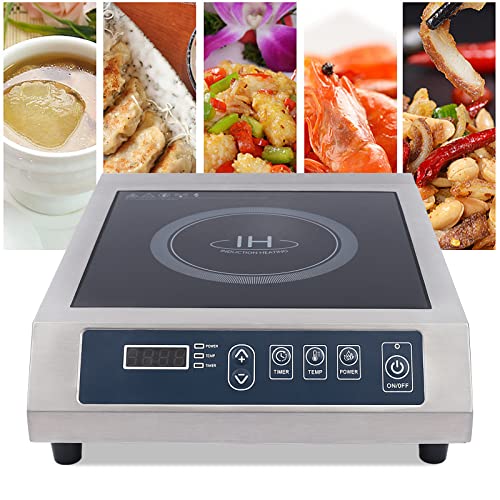 Professional Portable Induction Cooktop, Commercial Range Countertop Burner, 1800 Watts Induction Burner,Countertop Induction Cooktop Hob Push-Button Control Cooker Stove Induction Oven