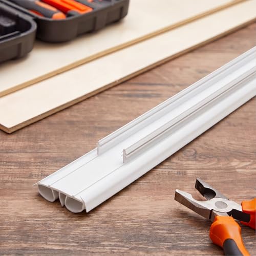 Pushglossy 2 Pcs Double Bubble Kerf 36" Door Bottom Seal, White - color: White, size: Double Bubble Kerf