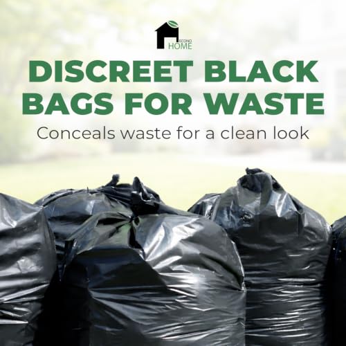 EconoHome 55-60 Gallon Heavy Duty Trash Bags - 1.5 Mil Black Contractor Garbage Bags for Construction, Industrial, Outdoor & Commercial Use - Made in USA - Large, 38"x58"