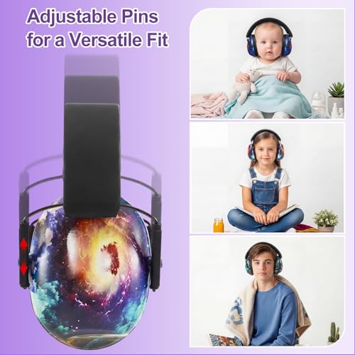 Amylove 12 Pcs Kids Noise Cancelling Headphones Ear Muffs Starry Sky Style (Pack of 2) - size: Universal Fit (kids & Adults) (Pack of 2), style: Starry Sky Style