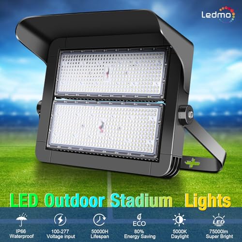 ledmo 500W Dimmable Led High Mast Stadium Light, 75000LM Super Bright - size: Extra Large/500-Dimmable