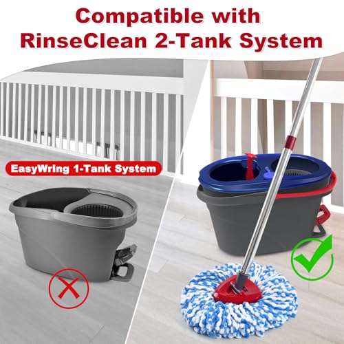 Mop Replacement for O-Cedar RinseClean 2-Tank, Mop Handle for Ocedar Mop - size: Combo Set