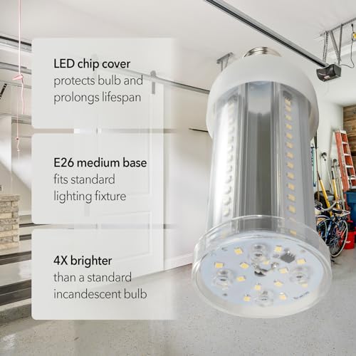 GT-Lite 2500 Lumen LED Corn Cob Bulb, 25W Daylight 5000K - size: 25W, 2500 Lumen Cob