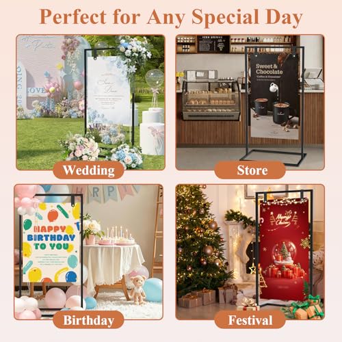 Wedding Sign Holder, Black - color: Black