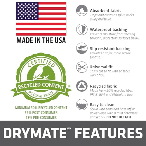 Drymate Garage Floor Runner Mat, 18' x 2'6", Multi-Purpose Carpet Rug - size: 18' x 2'6" (1-Pack)