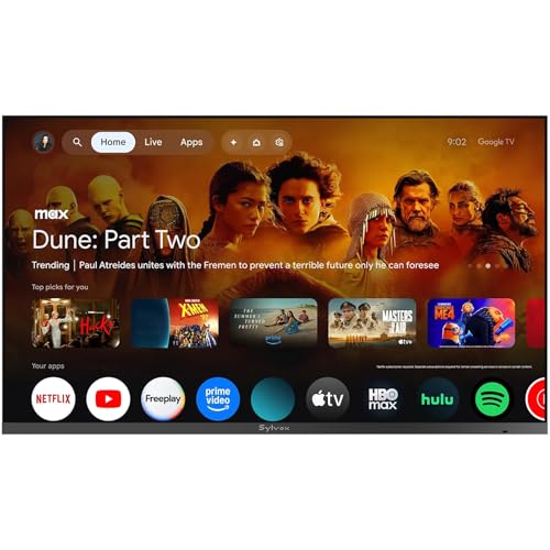 SYLVOX Outdoor TV, 55 inch Full Sun TV 2000 nits, Ultra-Narrow Bezel - size: 55-inch, style: Frameless Pro