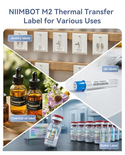 NIIMBOT M2/M3 Thermal Transfer Removable Labels 1.57" x 1.18" (40x30mm) - size: 40*30MM white