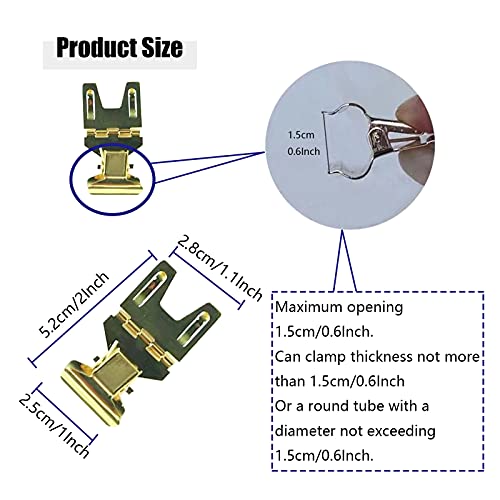 Metal POP Clip Sign Stand Holder, Advertising Display Gold, 10Pack - color: Gold, size: 10Pack