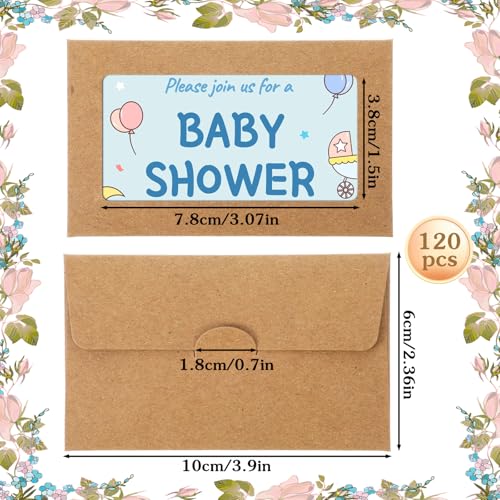 120Pcs Window Gift Card Envelopes Tuck Flap Closure Mini Envelopes