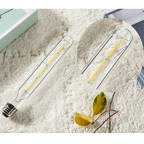 LEOOLS T10 Led Long Bulbs,Dimmable Tubular Bulb 4W,Equivalent 40Watt,400LM,E26 Tube Edison Style Vintage LED Filament Light Bulb,Daylight 4000K,8.9in(225mm),4-Pack. - color: 4w=40w 4000k 8.9in