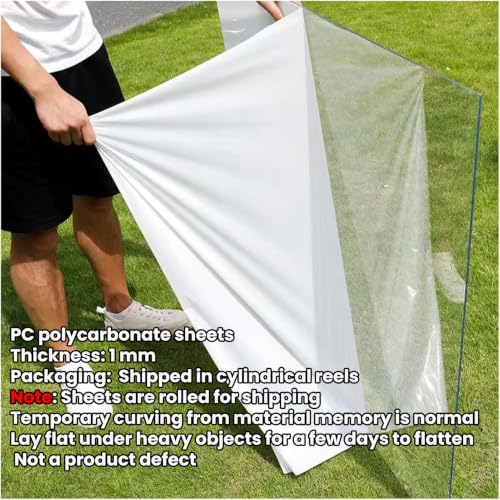 Clear Polycarbonate Roofing Sheet, Acrylic Plastic Sheet Pergola Roofing Canopy Cover Outdoor Awning Shelter for Greenhouse Shed Carport (2x16.4ft(0.6x5m)) - size: 2x16.4ft(0.6x5m)