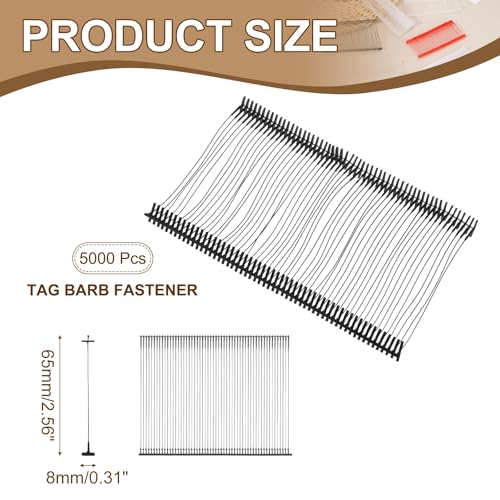 uxcell 5000Pcs Standard Tagging Barb Fasteners 65mm/2.56" Black - color: Black, size: 65mm/2.56"