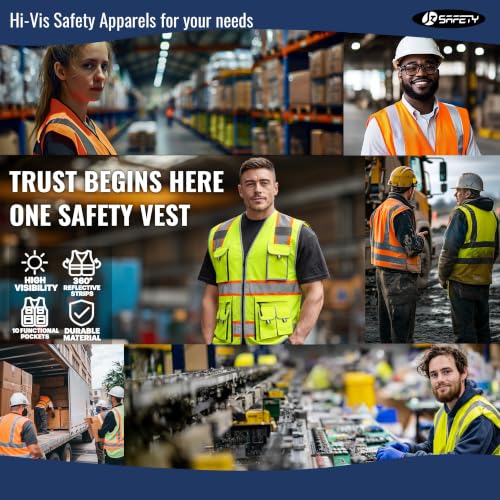 JKSafety Reflective Safety Vest for Men Cushioned Collar JK89M White S - color: Mesh-white, size: Small