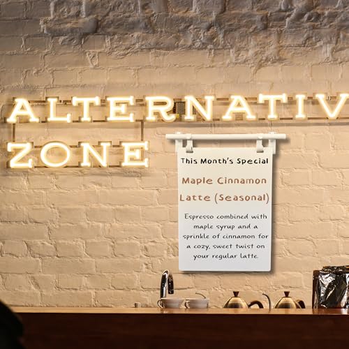 Hanging Menu Contemporary Style Chalkboard Sign, Metal Menu Display 22x28 Magnetic Surface Cafe Bar Sign for Business Price Menu (White) - color: White Frame/White Board