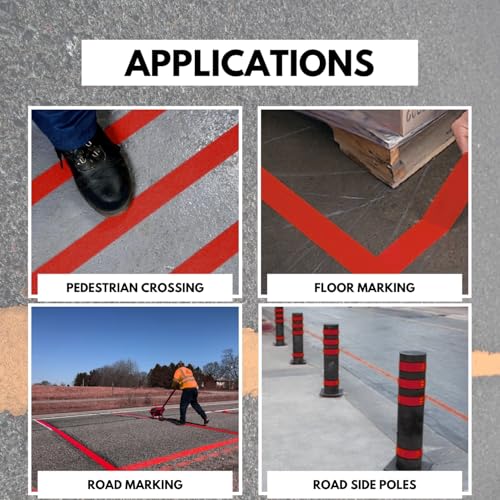 DuraMark RPT-750 Reflective Pavement Marking Tape, Red, 3 in x 18 ft Roll - color: Red, size: 3 Inch x 18 Ft