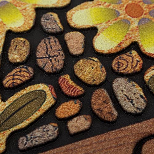 Durable Door Mat Welcome Mat Indoor Outdoor,17x30 Inch Heavy Duty Non-Slip Rubber Front Door Mat Outside Entrance Rug,Apply to Home High Traffic Area, Patio, Farmhouse,Entryway Floor Mats - size: 1'6" x 2'6" (Rectangular)