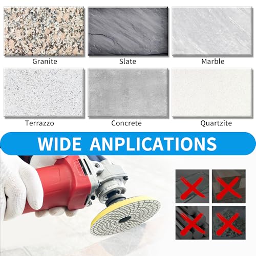Diamond Polishing Pads Set 3 Inch Tile Wet Dry Polishing Pads Kit - size: 3-inch