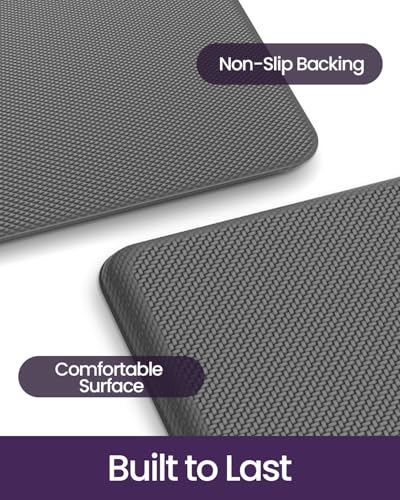 DEXI Anti Fatigue Kitchen Floor Mat Cushioned Standing Runner 48x20, Grey - color: Grey, size: 48"L x 20"W x 0.7"Th