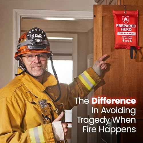 Prepared Hero Emergency Fire Blanket, Kitchen & Home, 39 x 39 in, 12 Pack - size: 12-pack