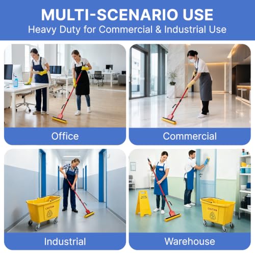 Replacement Mop Heads 4 Pack, Super Absorbent Compressed Cellulose Sponge - size: 4 heads