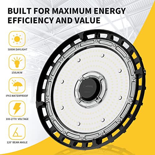Adiding LED High Bay Light 150W Bright 150lm/W 22500 Lumens 5000K Daylight