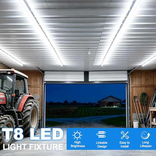 SHOPLED (25-Pack) 8FT LED Shop Light, 80W 10800LM 6000K Cool White - size: 8FT-25 Count