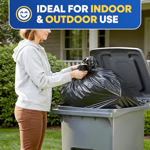 Plastic Prince 37" x 50" 55 Gallon 2 Mil Black Trash Bags, 10 Rolls of 10 Bags Total of 100/Case - style: 2 Mil