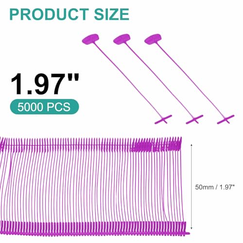Standard Tagging Gun Fasteners 2" Label Gun Price Tagging Barbs - color: Purple, size: 2 Inch