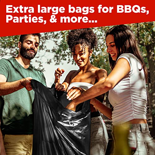 ToughBag 65 Gallon Heavy Duty Contractor Trash Bags, 50 Ct, Black, 1.2 Mil